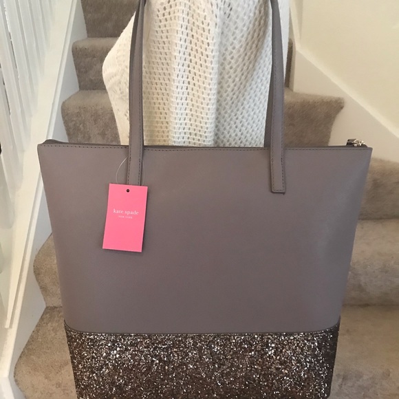 Kate Spade Penny Greta Court Cityscape Tote Gray - Picture 4 of 6